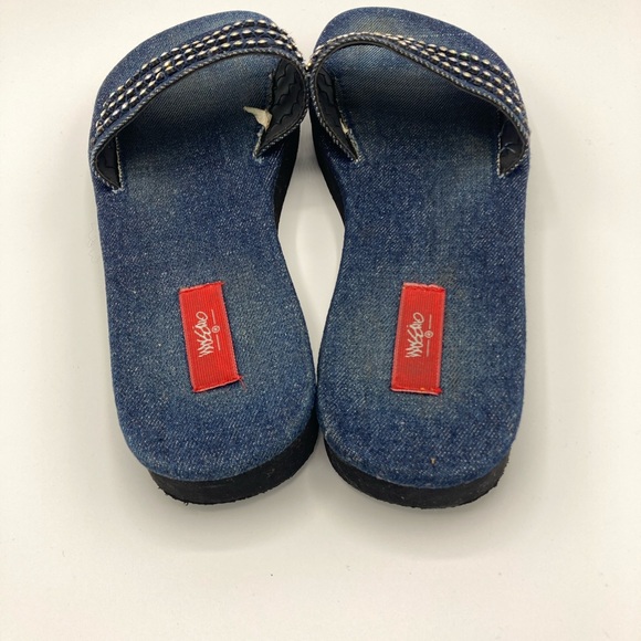 Women’s Denim Slide Sandals - Picture 2 of 4